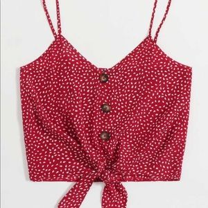 Front knot cami top NWOT
